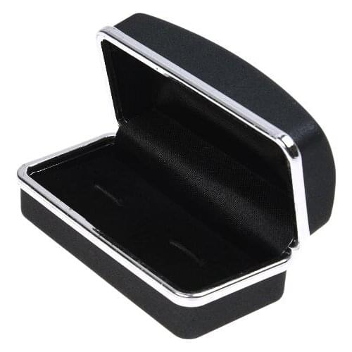 Black Stainfinished Cufflinks Box cuff Links Gift Boxes Holder Storage Jewelry Dispaly Wholesale 60pcs/lot