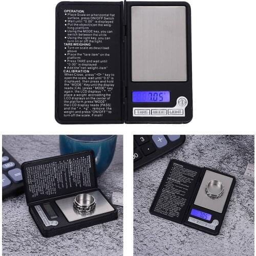 Digital Pocket Scale, 100g/0.01g Mini Scale Gram, Portable Travel Food Scale, Jewelry Scale with BackLit LCD Display