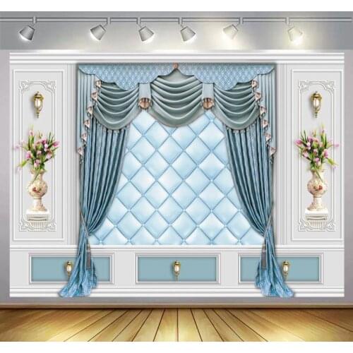 White Brick Wall Curtain Decoration Baby Shower Photography Backdrops TV Wall Poster Headboard Pattern Photo Backgrounds