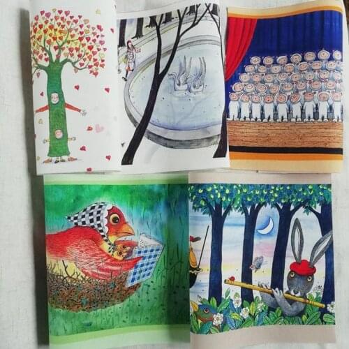 20*25cm 5pcs Cotton Quilt Fabric For DIY Sewing Patchwork Home Textile Decor Cartoon Comic painting design for Scrapbook SL-154