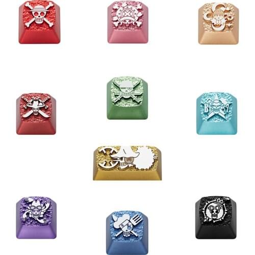 Key cap mechanical keyboard keycap personality design,ONE PIECE series theme key cap aluminum alloy keycaps MX axis,Z19