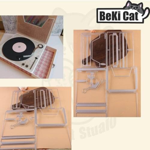 Record Player Cutting die set Metal Cutting Dies Stencils for DIY Scrapbooking photo album Decorative DIY Paper Cards