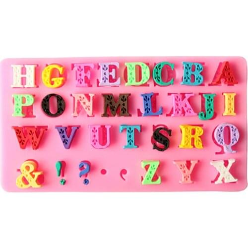 New Arrival Delicate Lace Letters Alphabet Silicone Biscuit Cake Molds Fondant Cookie Mousse Chocolate Mold DIY Cake Decoration