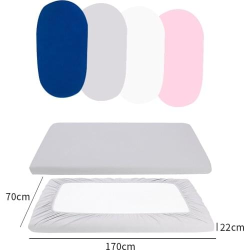 Solid Color Baby Sheet 130*70cm Fitted Crib Baby Girl Boys Bed Mattress Protector Cradle Cover Elastic Fitted Baby Sheet
