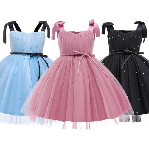 Princess Dress For Girls Tulle Sling Tutu Wedding Prom Dresses Kids Birthday Evening Elegant Party Costume Pageant Children Gown
