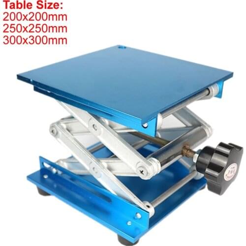 200mm 250mm 300mm Aluminum Lifter Router Table Woodworking Engraving Lab Lifting Stand Rack Platform Benches Carpentry Tools