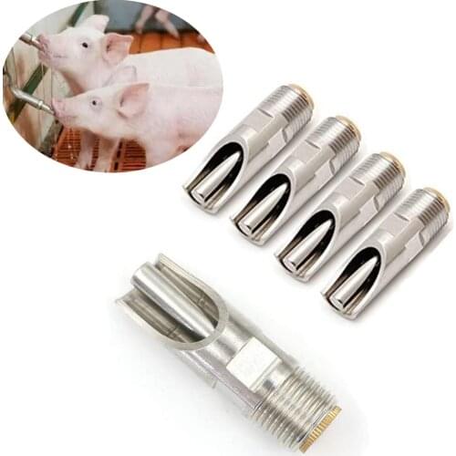 Farm Animals Pig Nipple Drinker Stainless steel Automatic Animals Drinking Bowls Instrument Waterer Feeder Farming Equipment
