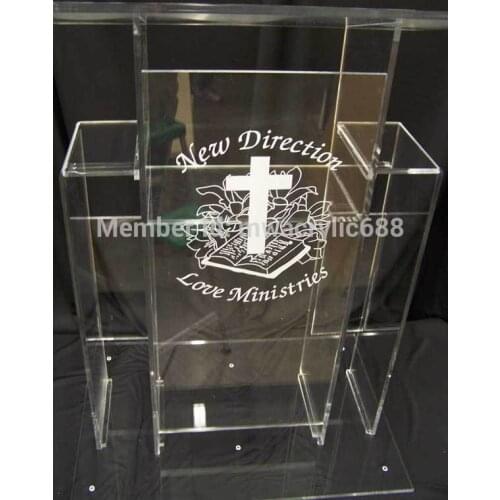 Pulpit furniture Free Shipping High Quality Price Reasonable Cheap Clear Acrylic Lectern acrylic podium