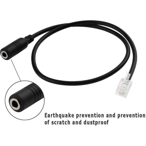RJ9 4P4C Male Plug to 3.5mm Female Jack Headset Audio Phone Converter Adapter Extension Cable Wire Cord for Avaya/Ciso