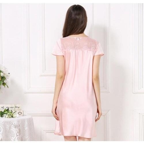 Silk Women Pajamas Satin Sleepwear Pure Silk Pyjamas Pink Lake Blue Natrual Fabric High Quality Clothing Free Shipping