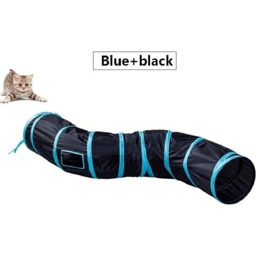 Hot S-shape 3 Colors Foldable Pet Cat Tunnel Hole Indoor Outdoor Pet Cat Training Toy for Cat Rabbit Animal Play Tunnel Tube Toy