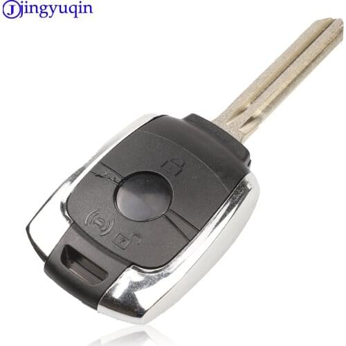 Jingyuqin 2 Buttons Replacement Remote Key Shell Case Fob For SsangYong Actyon Kyron Rexton Korando With Uncut Blade car keys