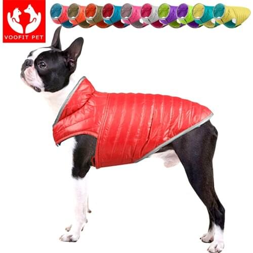 3 Layer Thick Warm Winter Dog Clothes Vest Reversible Dogs Jacket Coat Pet Clothing Waterproof Outfit for Small Large Dogs