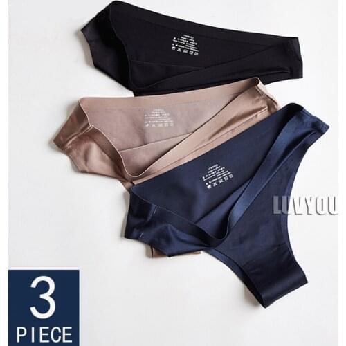 Panties Woman Underwear Sexy Seamless Sports Female T-back G-string Thongs For Woman Underwear Ice Silk Seamless Female Panties