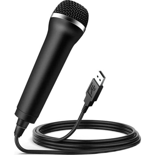 Universal USB Wired Microphone Karaoke Mic Musical Tools for PlayStation 4/PS4/Switch/Wii/Xbox/PC Gaming Console Peripherals