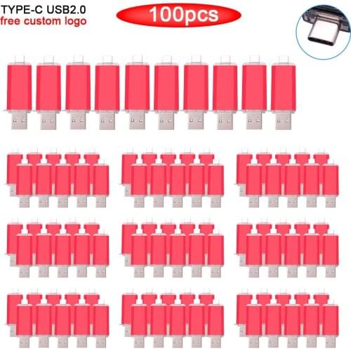 100pcs free logo USB Flash Drive OTG High Speed Memory Drive 64GB 32GB 16GB 8GB Storage Dual micro USB For Android /Tablets /PC