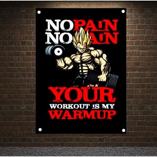 YOUR WORKOUT IS MY WARMUP Motivational Workout Posters Exercise Bodybuilding Banners Wall Art Flags Tapestry Gym Wall Decor