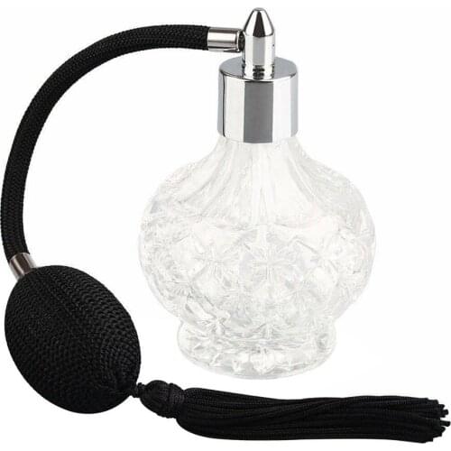 Vintage Refillable Glass Perfume Spray Bottle Empty Fragrance Atomizer Home Art Decor Lady Wedding Gift