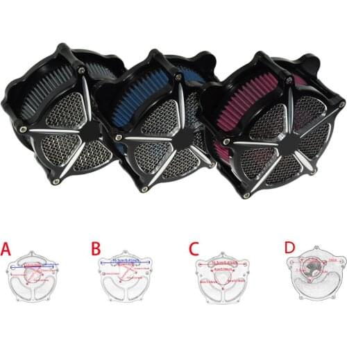 Venturi Air Cleaner Air Filter Aluminum For Harley Touring 00-2018 Softail 00-2015 Dyna 00-17 Sportster XL 1991-2017