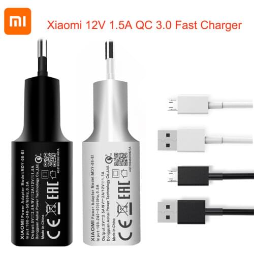Xiaomi Mi8 QC 3.0 18W EU USB Fast Wall Charger Quick Charge Adapter Micro USB Cable For Xioami Mi 8SE 8Lite 6 A2 A3 5S 9T Mix 3
