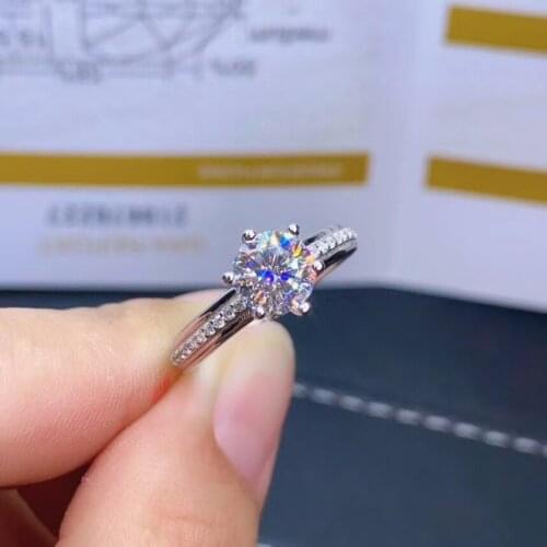 2020 new crackling moissanite gemstone ring for women jewelry engagement ring for wedding 925 silver ring birthday gift love