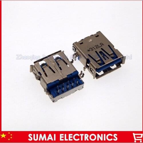 10pcs/lot Original New USB 3.0 Female Jack 3.0 USB Interface For lap-top Free shipping