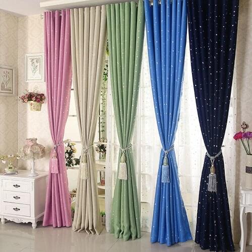 100*250Modern Stars Blackout Window Curtains For Kids Boys Girls Bedding room Living room Elegent Bule Drapes Cortinas para sala