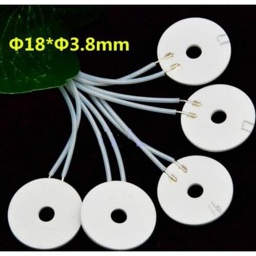 2 pcs high Temperature Ceramic Heating ring MCH Alumina Ceramic Heating Sheet ceramic plate 18*3.8*1.3mm 3.7-30v