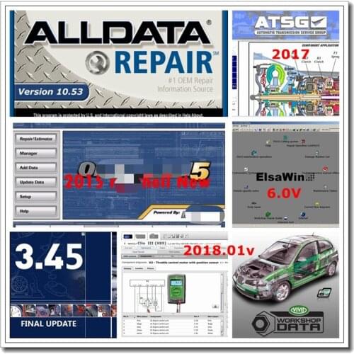 2021 Hot Sale Alldata Repair Software Mit../Chell Auto...Data ATSG Vivid Workshop Atris Elsawin Tec/Doc Latest Version 1TB HDD