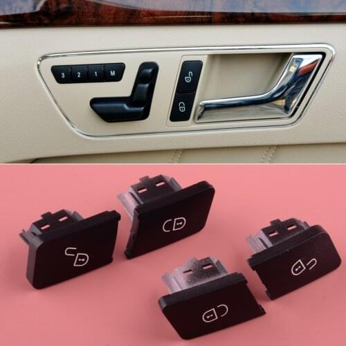 4pcs ABS Front Left Right Door Lock Control Switch Button Cap Fit for Mercedes Benz W204 W212 C207 S212 2010 2011 2012 2013 2014