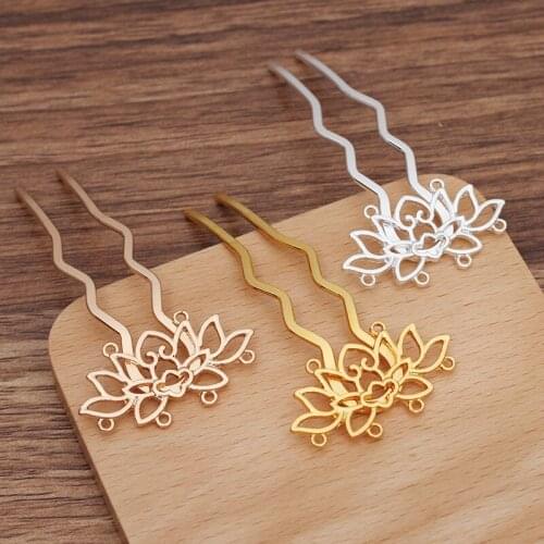 5 Pieces 70*12mm Copper Hair Forks Hairpins Hair Clip Diy Wedding Hair Accessories Jewelry Making