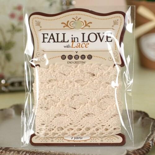 7 colors cotton lace flower edge ribbon packing decoration DIY tool scrapbooking hobby craft hollow design