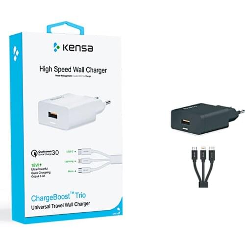 FC-200 TRIO Mobile Phone Charging Power Adapter