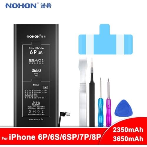 NOHON Battery For Apple iPhone 6 6S 7 8 Plus 6Plus 6SPlus 7Plus 8Plus Lithium Polymer Phone Replacement Batteries + Free Tools