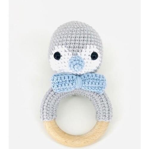 Amigurumi Organic Dental Kaşıyıcılı Mesh Rattle