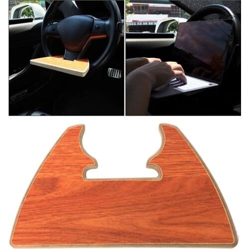 Auto Steering Wheel Tray for Tesla Model 3 Y 2021 Wooden Desk Replacement