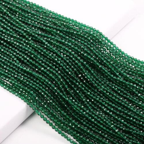 Natural Stone Beads Small section Bead Emeralds 2 3 mm Loose beads for Jewelry Making DIY Bracelet Necklace length 38cm