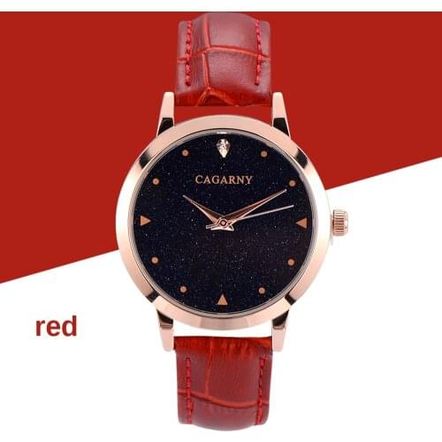 Luxury Brand Cagarny Women Watches Fashion Leather Bracelet Watch Ladies Wrist Quartz Dress Watch Rose Gold Relojes Mujer Clock