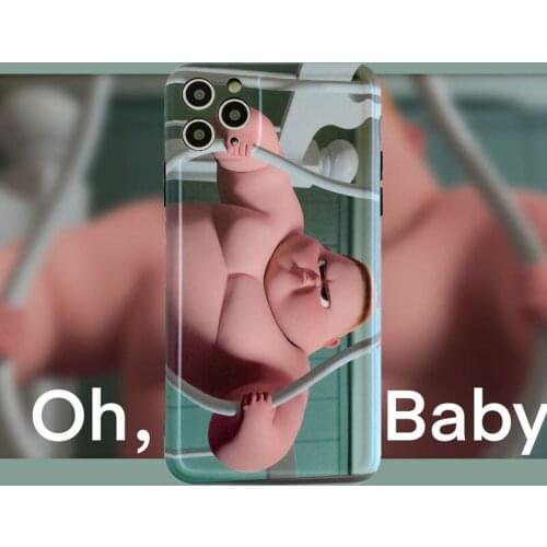 Cartoon Baby boy Phone Case For iPhone 12 11 mini Pro Max 6 7 8 Plus XR X XS SE2 Shockproof Lens Package Protective Back Cover