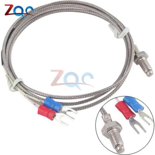 K-type Thermocouple Probe High Temperature Sensor Thermistor Sensor Probe K Thermocouple Probe 1M for Temperature Controller