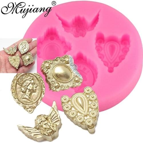 Decorative Embellishment Relief Avatar Silicone Mold Gumpaste Chocolate Candy Polymer Clay Molds Fondant Cake Decorating Tools