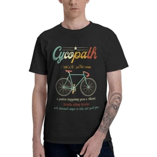 Mens Retro Cycopath T-Shirt Graphic Vintage Cycling Road MTB Mountain Bike Racing Tshirt Short Sleeve T Shirt Homme Cotton Tee