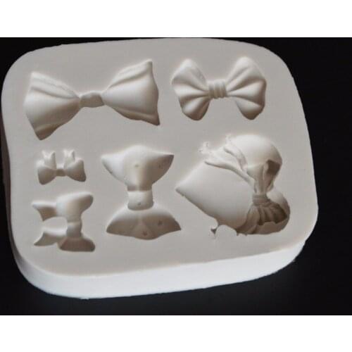 Exquisite 3D Silicone Bowknot Shape Baking Tools Cake Decorating Mold Chocolate Handmade Soap Mold