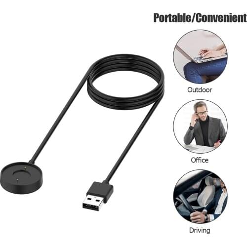 3 Feet USB Charger Cable Elegant Watch Comfortable Small Element for Fossil Hybrid HR Smartwatch Fast Charging Cord