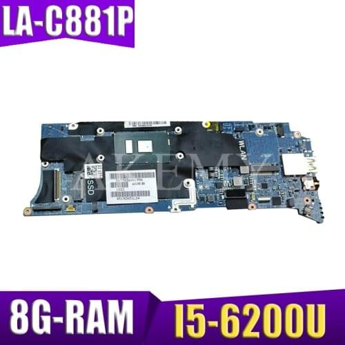 LA-C881P Laptop motherboard For DELL XPS 13 9350 original mainboard 8G-RAM I5-6200U