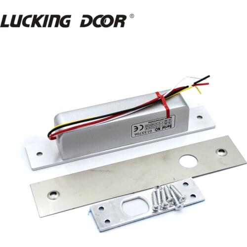 DC 12V Metal Electric Bolt Lock NC Fail Safe Mortise Electronic Access Control Lock Glass Single Door Lock System Door Opener