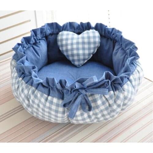 Princess Style Sweety Dog Bed Cat Bed House Cushion Kennel Pens Sofa With Pillow Warm Sleeping Bag New Arrival 1PC