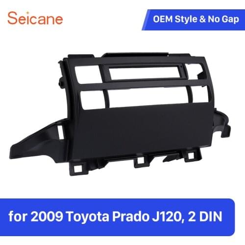 Seicane Modified Car Stereo Panel Replacement Frame in Dash for 2009 Toyota Prado J120 Refitting Specially Plate