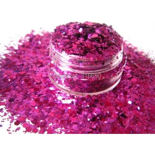 Fashion Designer Pink Nail Polish Glitter Mix Nail Decoration Nail Art Gel paillette