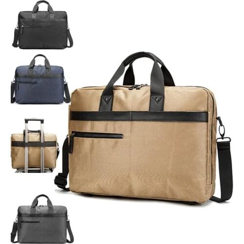 Men Black Briefcase Business Handbag Messenger Bags Male Vintage Shoulder Crossbody Bag Waterproof Mens Large 15.6“ Laptop Bags